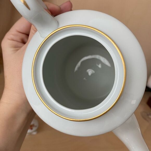 VINTAGE RAYNAUD CERALENE LIMOGES FRANCE 'DRAGON RED' TEAPOT - Picture 7 of 10